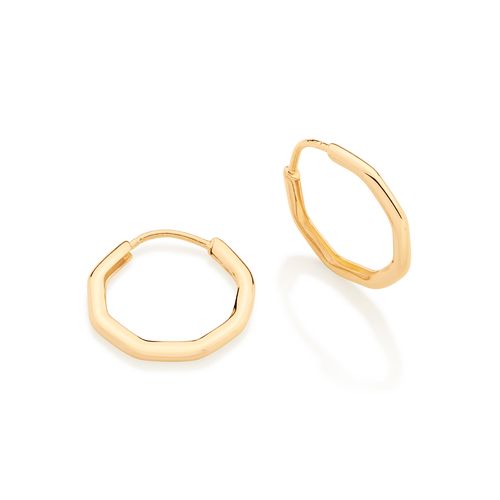 GOLD GEOMETRIC HOOP EARRINGS