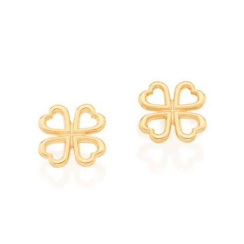 GOLD CLOVER EARRING