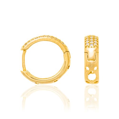 GOLD EARRING WITH ZIRCONIA