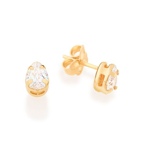 GOLD KID'S EARRING WITH ZIRCONIA