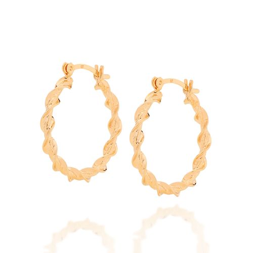 GOLD TWISTED SMALL HOOP