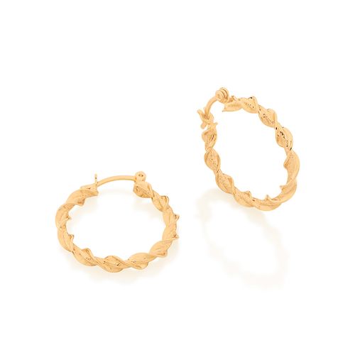 GOLD TWISTED SMALL HOOP