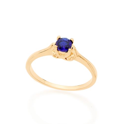 GOLD RING WITH CRYSTAL