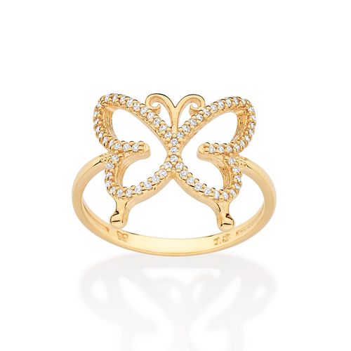 GOLD BUTTERFLY RING