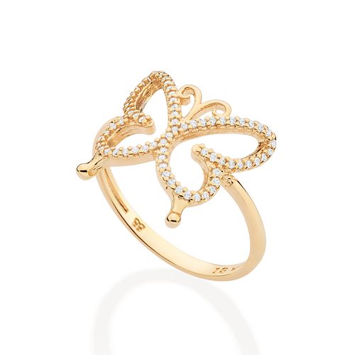 GOLD BUTTERFLY RING