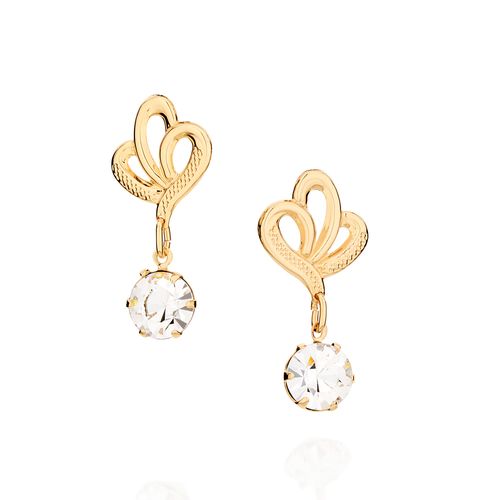 GOLD EARRING WITH CRYSTAL