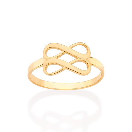 GOLD DOUBLE INFINITY SIGN RING