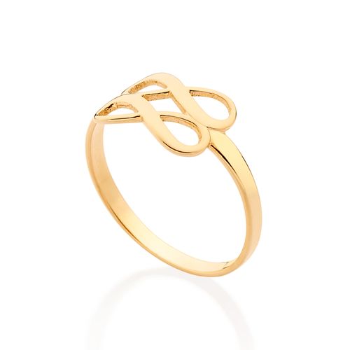 GOLD DOUBLE INFINITY SIGN RING