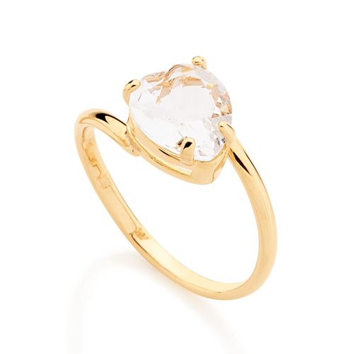 GOLD RING WITH CRYSTAL