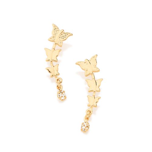 GOLD EARRING WITH CRYSTAL