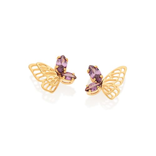 GOLD DELICATE BUTTERFLY STUD EARRINGS