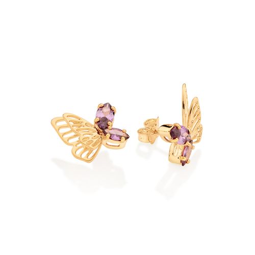 GOLD DELICATE BUTTERFLY STUD EARRINGS
