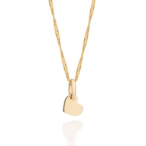 GOLD DANGLY HEART PENDANT