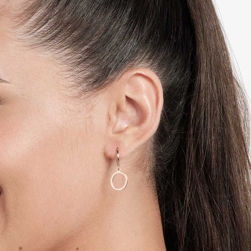 GOLD LETTER HUGGIE EARRINGS -LETTER O