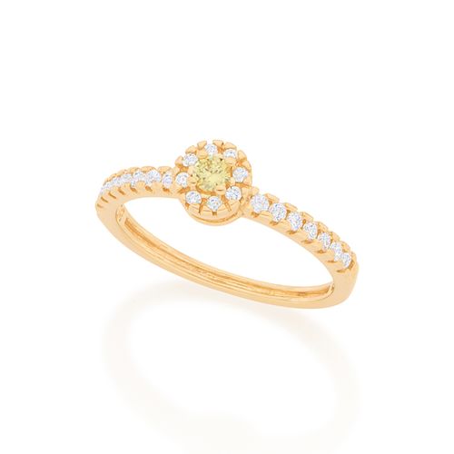 GOLD RING WITH ZIRCONIA