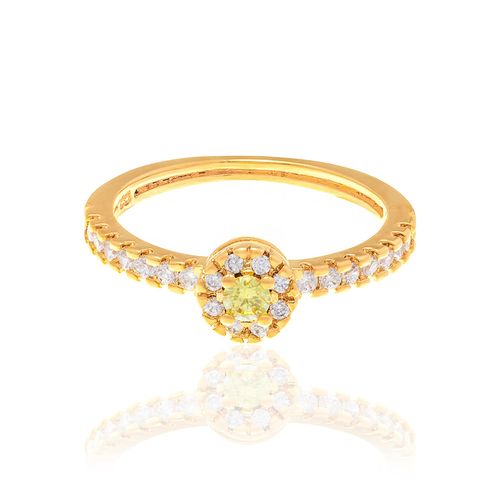 GOLD RING WITH ZIRCONIA