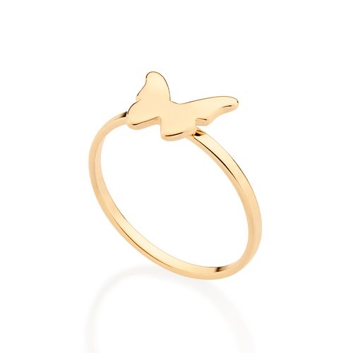 GOLD MINI BUTTERFLY SKINNY RING