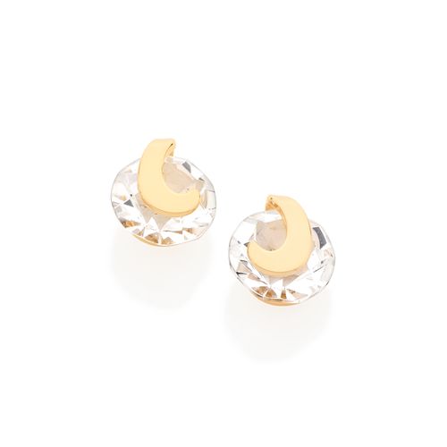 GOLD EARRING WITH CRYSTAL