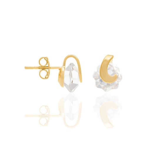 GOLD EARRING WITH CRYSTAL