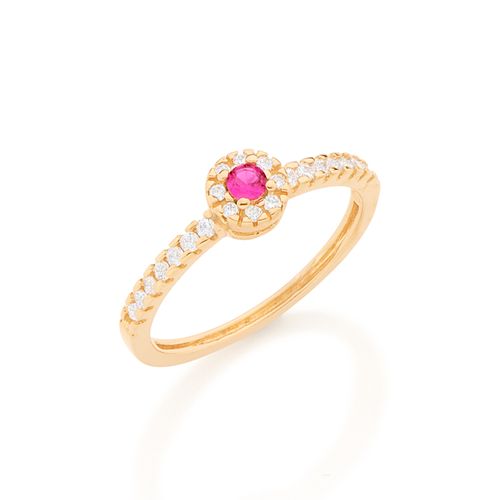GOLD RING WITH ZIRCONIA