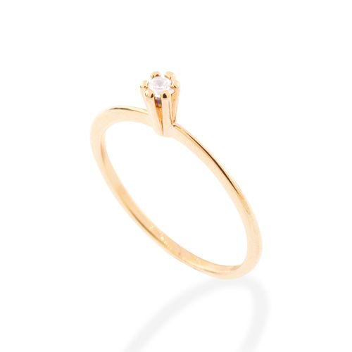 GOLD RING WITH ZIRCONIA