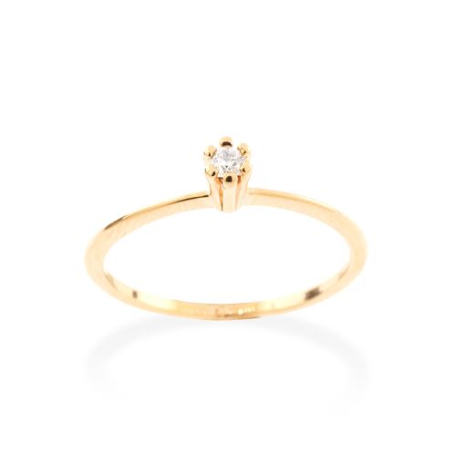 GOLD RING WITH ZIRCONIA