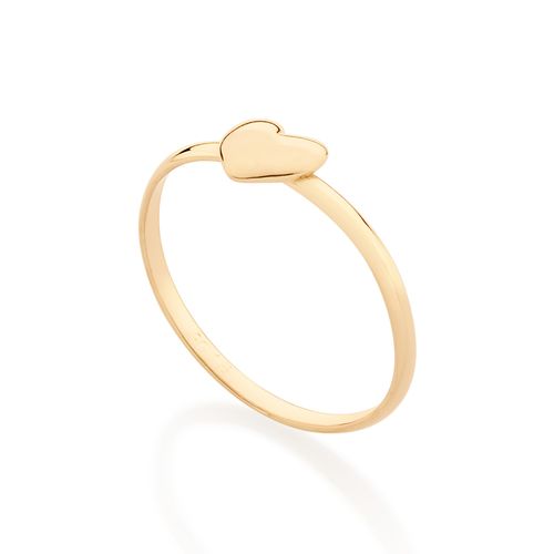 GOLD TINY HEART SKINNY RING