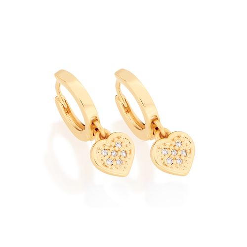 GOLD EARRING WITH ZIRCONIA