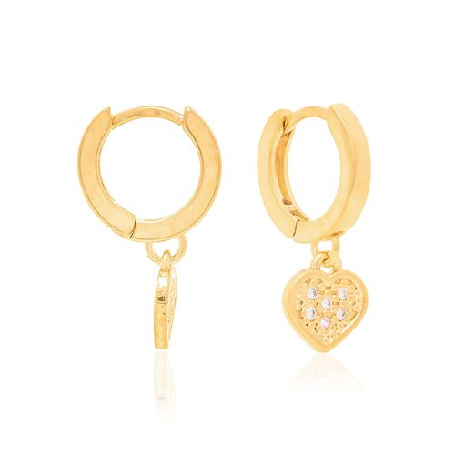 GOLD EARRING WITH ZIRCONIA