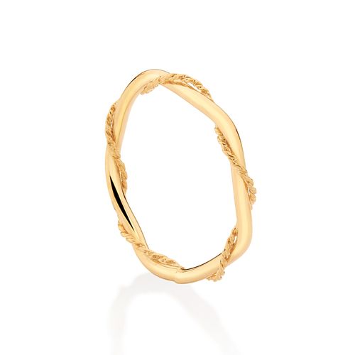 GOLD TWISTED SKINNY RING