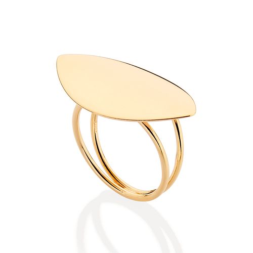 GOLD OVAL PLATE MAXI RING