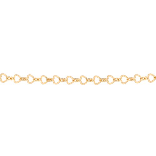 GOLD HEART CABLE LINK CHAIN