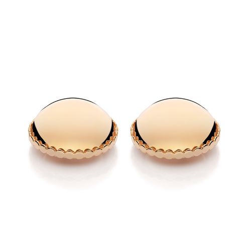 GOLD SPHERE BUTTON EARRINGS
