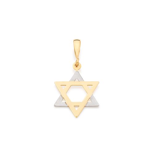 GOLD PENDANT WITH RHODIUM