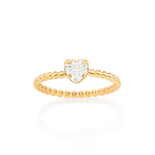 GOLD MOMMY RING IN WHITE