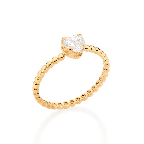GOLD MOMMY RING IN WHITE