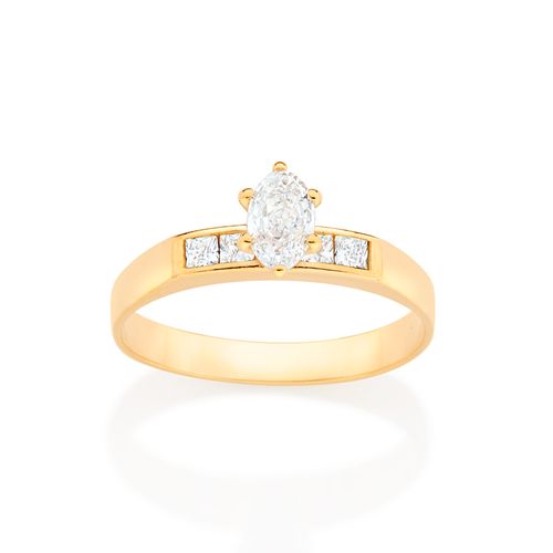 GOLD SHINNING LIGHTS ENGAGEMENT RING