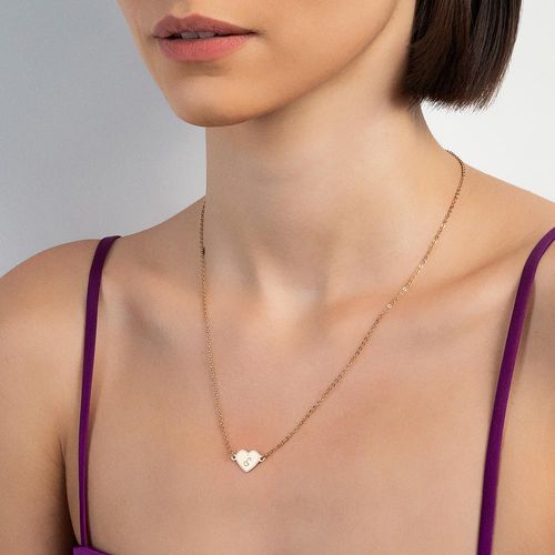 GOLD INITIAL HEART NECKLACE-LETTER S