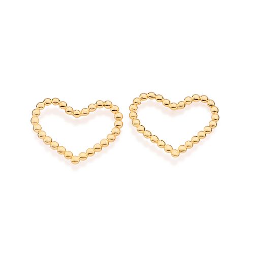 GOLD HEART POP STUD EARRINGS