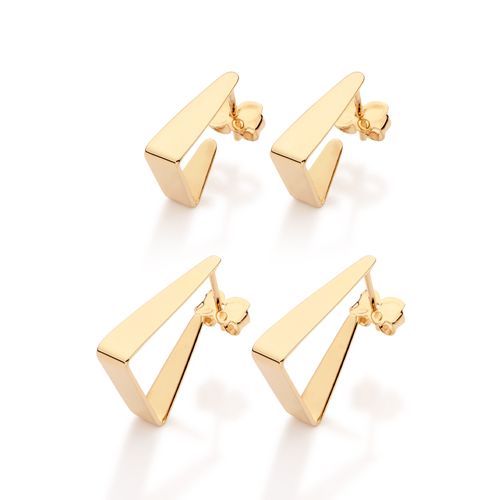 GOLD THE TRIANGLE EDIT HOOP EARRINGS KIT