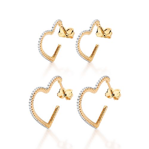 GOLD TWINKLE HEARTS HOOP EARRINGS KIT