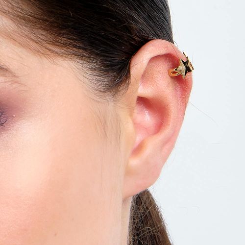 GOLD STAR BAND EAR CUFF