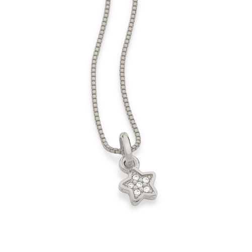 RHODIUM TINY STAR PENDANT