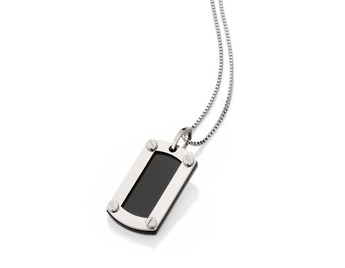 STAINLESS STEEL PENDANT WITH STONE