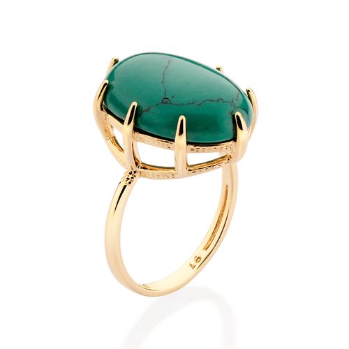 GOLD TURQUOISE MAXI RING