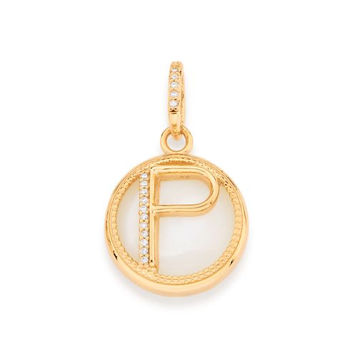 GOLD COUNTRY STYLE LETTER PENDANT -LETTER P