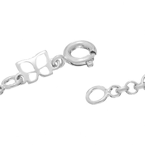 RHODIUM PLATED BRACELET WITH CRYSTAL